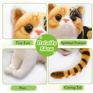 Imported Cute Cat Stuffed Plush Animal Soft Toy for Kids with Meows Sounds by Pressing (Item Code: 199)