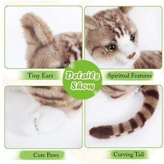 Imported Cute Cat Stuffed Plush Animal Soft Toy for Kids with Meows Sounds by Pressing (Item Code: 201)