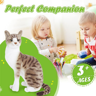 Imported Cute Cat Stuffed Plush Animal Soft Toy for Kids with Meows Sounds by Pressing (Item Code: 201)