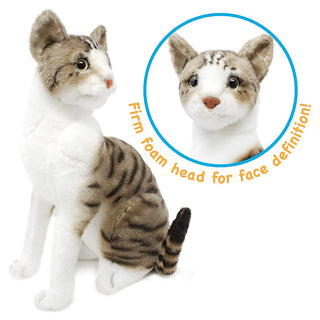 Imported Cute Cat Stuffed Plush Animal Soft Toy for Kids with Meows Sounds by Pressing (Item Code: 201)