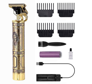 Imported Professional Hair Clipper, Adjustable Blade Clipper, Hair Trimmer with LED display and Shaver For Men, Hair Cutting Kit with 4 Guide Combs (Golden Budha)