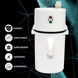 Adbeni Imported Mini Portable Instant Water Geyser | Electric Hot Water Heater | Energy Efficient & Shock Proof for Home, Kitchen & Bathroom | Fast Heating & Space Saving