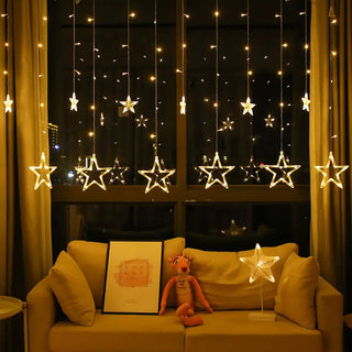 Adbeni Imported Star LED String Lights | Christmas, Diwali, Halloween & Wedding Fairy Curtains Lights (Item Code: 503)