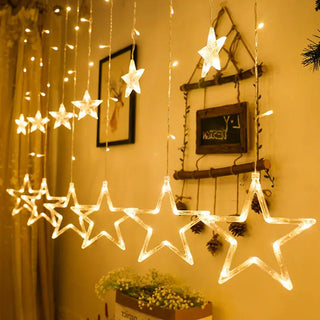 Adbeni Imported Star LED String Lights | Christmas, Diwali, Halloween & Wedding Fairy Curtains Lights (Item Code: 503)