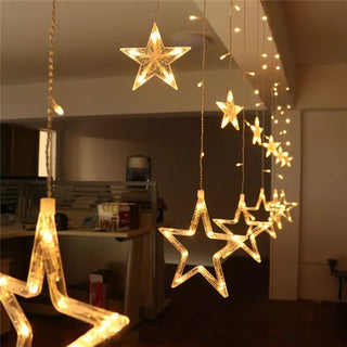 Adbeni Imported Star LED String Lights | Christmas, Diwali, Halloween & Wedding Fairy Curtains Lights (Item Code: 503)