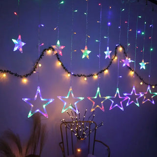 Adbeni Imported Star LED String Lights | Christmas, Diwali, Halloween & Wedding Fairy Curtains Lights (Item Code: 503)