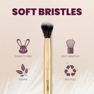 Mars Artist's Arsenal Professional Big Blending Eyeshadow make up Brush | Feather Soft Touch | Precise Synthetic Bristle | Perfect for Eyeshadow | Luxe Packaging Makeup Brush (Golden)