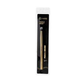 Mars Artist's Arsenal Professional Eyeshadow Smudging Pencil Brush | Precise Synthetic Bristles | Feather Soft Touch | Luxe Packaging Makeup Brush (Golden)