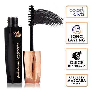 Color Diva Office Chic Collection | Eyeliner, Mascara, Lipstick & 2 in 1 Blush Highlighter Makeup Combo (Item Code: 180)