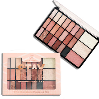 Adbeni Imported Stay Simple Eyeshadow, Blusher & Highlighter Palette | All-in-One Makeup Kit | Long-Lasting, Blendable Shades | Perfect for Everyday & Party Looks