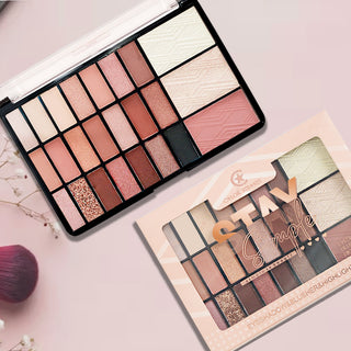 Adbeni Imported Stay Simple Eyeshadow, Blusher & Highlighter Palette | All-in-One Makeup Kit | Long-Lasting, Blendable Shades | Perfect for Everyday & Party Looks