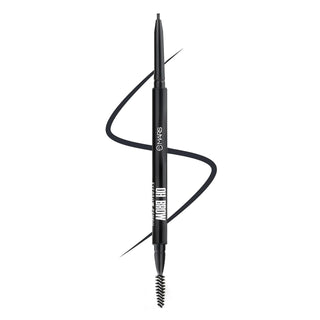 MARS OH Brow Eyebrow Pencil | Micro Precision Retractable with a Spoolie | Highly Pigmented | Smudge Proof & Water Resistance | Long-Lasting | Lightweight Eyebrow Pencil | (0.1 gm) (Black)