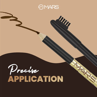 MARS Eyebrow Pencil With Spoolie | Long Lasting & Smudge Proof | High Pigmented Eyebrow Pencil | (1.2 gm)