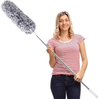 Imported Retractable Microfiber Gap Dust Cleaner Extension Pole 31.5'' to 100'' Reusable Bendable Long Handle Feather Duster Kit (Item Code: 469)