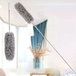 Imported Retractable Microfiber Gap Dust Cleaner Extension Pole 31.5'' to 100'' Reusable Bendable Long Handle Feather Duster Kit (Item Code: 469)