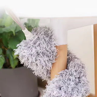 Imported Retractable Microfiber Gap Dust Cleaner Extension Pole 31.5'' to 100'' Reusable Bendable Long Handle Feather Duster Kit (Item Code: 469)