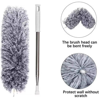 Imported Retractable Microfiber Gap Dust Cleaner Extension Pole 31.5'' to 100'' Reusable Bendable Long Handle Feather Duster Kit (Item Code: 469)