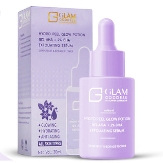 Adbeni Imported Glam & Goddess Hydro Peel Glow Potion Serum 30ml | Grapefruit & Borage Flower Extract | Anti-Aging Face Serum | Hydrating, Brightening & Glowing Complexion