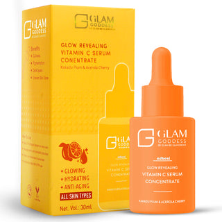 Adbeni Imported Glam & Goddess Vitamin C Glow Serum 30ml | Anti-Aging Face Serum for Radiant & Glowing Skin, Hydrates, Brightens & Reduces Dark Spots