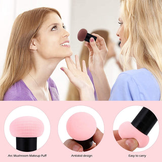 Imported Makeup Sponge & Blender | Round Head Mushroom Beauty Puff | 1 Pc Assorted