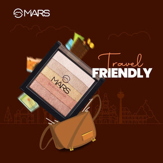 MARS 5 Shades in 1 Brick Highlighter Palette | Blush Topper for Face Makeup | Compact size (7.5g)