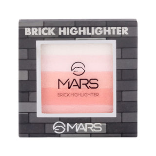 MARS 5 Shades in 1 Brick Highlighter Palette | Blush Topper for Face Makeup | Compact size (7.5g)