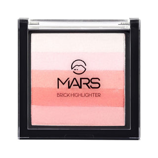 MARS 5 Shades in 1 Brick Highlighter Palette | Blush Topper for Face Makeup | Compact size (7.5g)