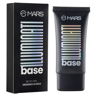 MARS Illuminati Base Dewy Primer with Highlighter | Glowy Dewy Primer for Face Makeup | Natural Finish (45ml)