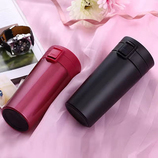 Imported 400ml 14oz Coffee Thermos Water Bottles Tumbler Travel Mug for Tea Coffee Thermo De Cafe De Acero Inoxidable Random Color (Item Code: 441)