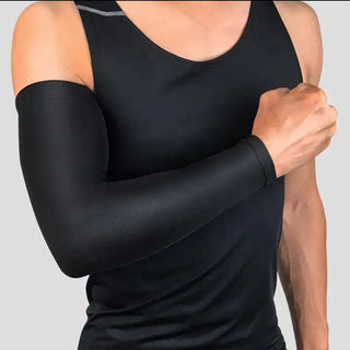 Adbeni Sports & Fitness Breathable Arm Sleeves for Men & Women | Elbow Compression Sleeve for Tennis, Golf, UV Protection, Sports, and Motorcycle Riding (Item Code: 483)