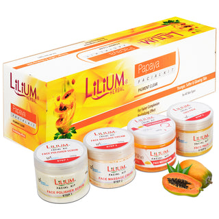 Lilium Facial Kit 2Kg | 4 Steps for Skin Brightening & Ultimate Glow | Reduces Blackheads & Blemishes | Restores Skin Nutrients & Shine | Professional Skincare for All Skin Types