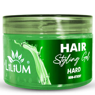 Lilium Hair Styling Gel 250ml | Non-Sticky, Strong Hold for All Hair Types | Stylish Glossy Finish Hair Volumizer | Long-Lasting, Flexible Styling Gel for Men