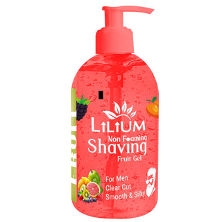 Lilium Non Foaming Shaving Gel 600ml for Men | Clear Cut, Smooth & Silky Skin | Transparent Shave Gel for Precision, Hydrating Formula
