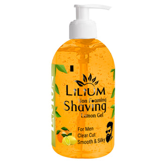 Lilium Non Foaming Shaving Gel 600ml for Men | Clear Cut, Smooth & Silky Skin | Transparent Shave Gel for Precision, Hydrating Formula
