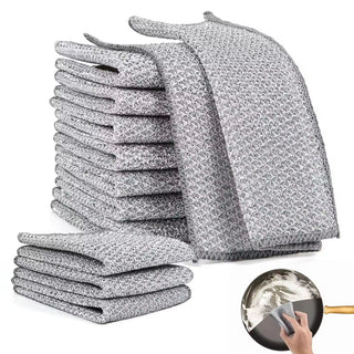 Imported Household Products Silver Wire Cleaning Cloth Wash Silver Rag Strong Rust Removal Kitchen Sliver Wire Cleaning Cloth Rags Kitchen Scrubber (Item Code: 444)