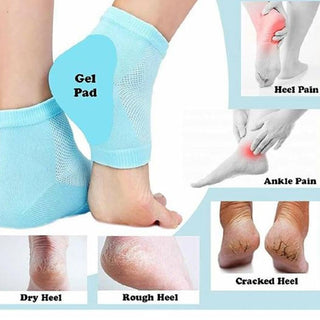 Adbeni Imported Gel Heel Socks | Invisible Silicone Heightening Wedge Insole Socks | Elevator Pads for Comfort 1 Pair (Item Code: 434)