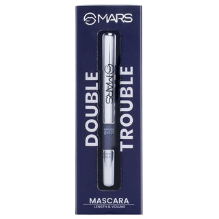 Mars Double Trouble Volumizing and Lengthening Mascara | 2-in-1 Mascara for Women | Long Lasting (15 ml) (Black)