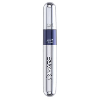 Mars Double Trouble Volumizing and Lengthening Mascara | 2-in-1 Mascara for Women | Long Lasting (15 ml) (Black)