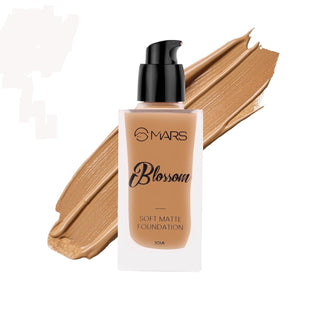 Mars Blossom Soft Matte Foundation | Blendable and Buildable | Flawless Base Foundation for Face Makeup (30 ml)