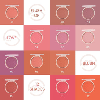 Mars Flush of Love Face Blusher | Highly Pigmented & Easy to Blend | Lightweight & Natural Finish (8.0 gm)