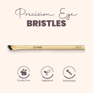 MARS Artist's Arsenal Precision Eye Brush | Ultra-Fine Bristles | Perfect for Master Detailed Application | Multi-Functional | Soft and Ergonomic Design | Luxe Packaging (Golden)