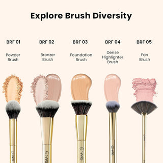 MARS Artist's Arsenal Flat Foundation Brush | Superior Coverage | Flawless Finish | Effortless Application | Soft Synthetic Bristles | Ergonomic Handle | Versatile Function | Luxe packaging (Golden)