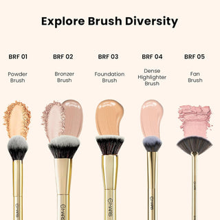 MARS Artist's Arsenal Ultra Thin Foundation Makeup Brush For Blending Liquid Foundation & Cream | Ultra Thin Bristles | Flawless Application | Sleek Design for Minimal Effort (Golden)