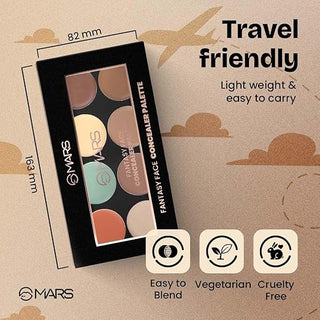 MARS Fantasy Face Concealer Palette for Makeup | Rich & Creamy Texture | Long-Lasting Wear | All-IN-ONE Versatile Coverage | Multi Shades | (16 gm) (Item code: 460)