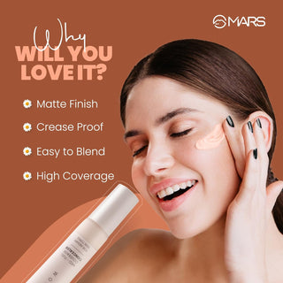 MARS Wonder Cover Liquid Concealer | Creaseproof & Easy to Blend Concealer for Face Makeup (12ml)