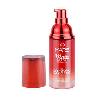 Mars Hydrating Matte Mousse Foundation | Lightweight and Seamlessly Blendable Foundation for Face Makeup (60 ml)