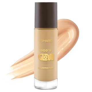 MARS God's Glow Illuminator | Highlighter & Sheer Foundation (30ml) | Hyluronic Acid, Green Tea & Rosemary Extraxt | Sheer Coverage | Light-Weight | Flawless Natural Look