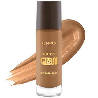 MARS God's Glow Illuminator | Highlighter & Sheer Foundation (30ml) | Hyluronic Acid, Green Tea & Rosemary Extraxt | Sheer Coverage | Light-Weight | Flawless Natural Look