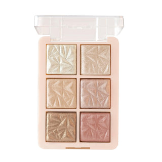 MARS Glowzilla 6 Colour Highlighter Palette | Ultra Blendable & Long Lasting | Blinding Glow (12.0gm)