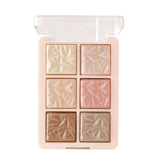 MARS Glowzilla 6 Colour Highlighter Palette | Ultra Blendable & Long Lasting | Blinding Glow (12.0gm)